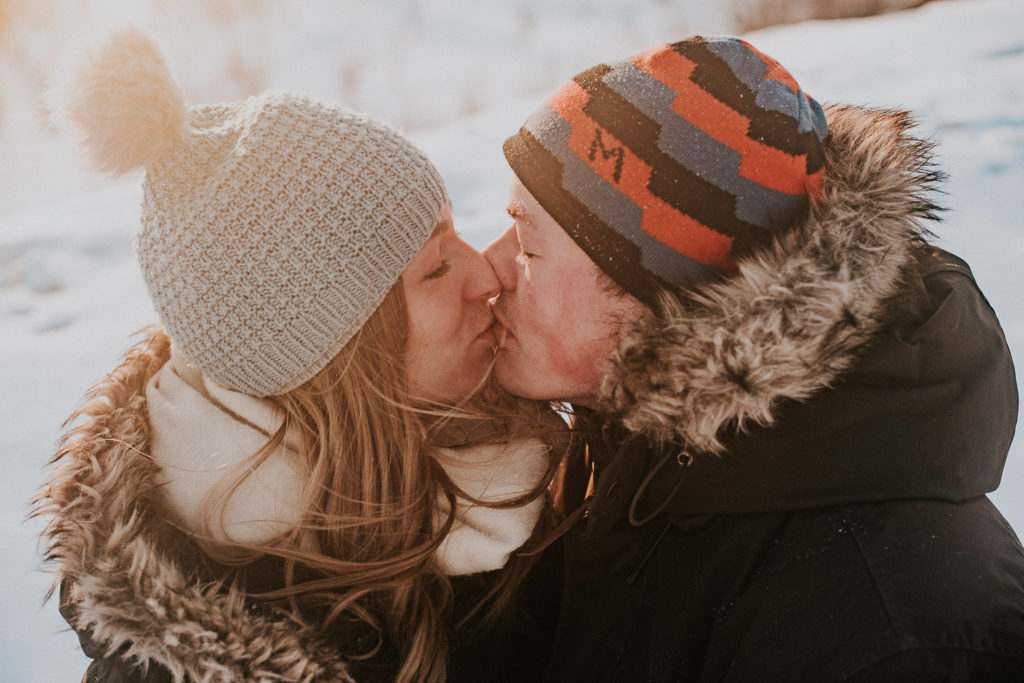 Winter engagement photo session in Alta Norway
