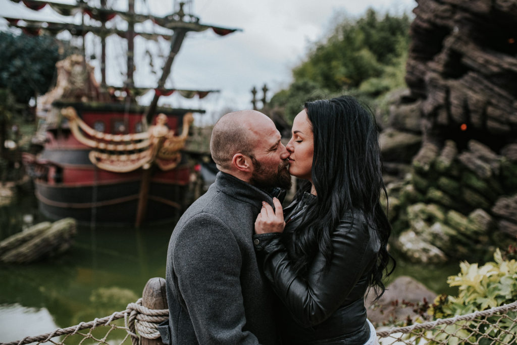 Love story and engagment photo session in Disneyland Paris France