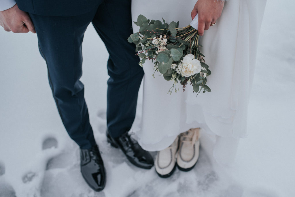 Nice winter shoes for cold wedding day