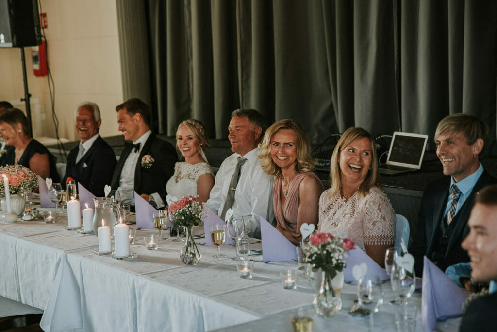 All the guests enjoying their time at the wedding party in Senja, Norway