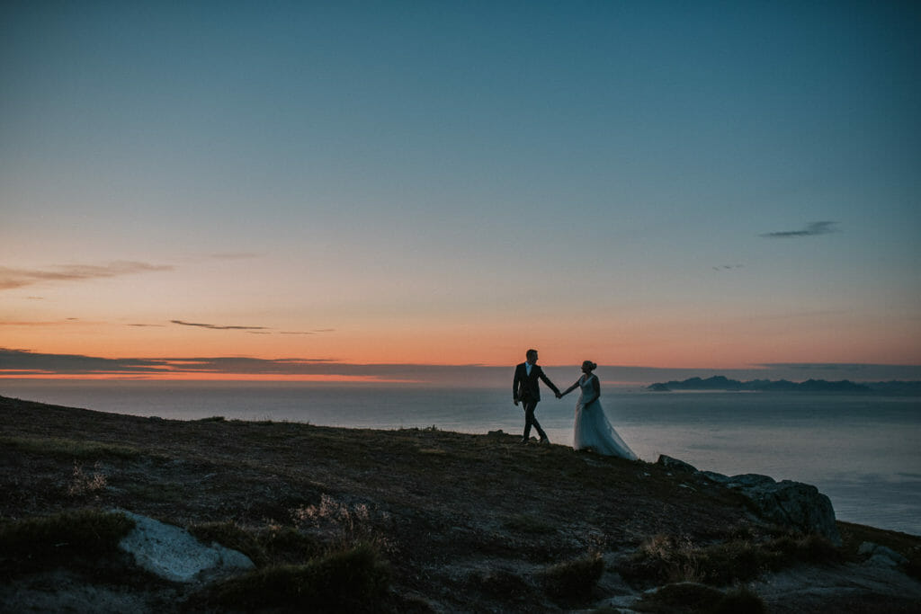 Best elopement locations in Northern Norway - mountains and sea views in Lofoten islands