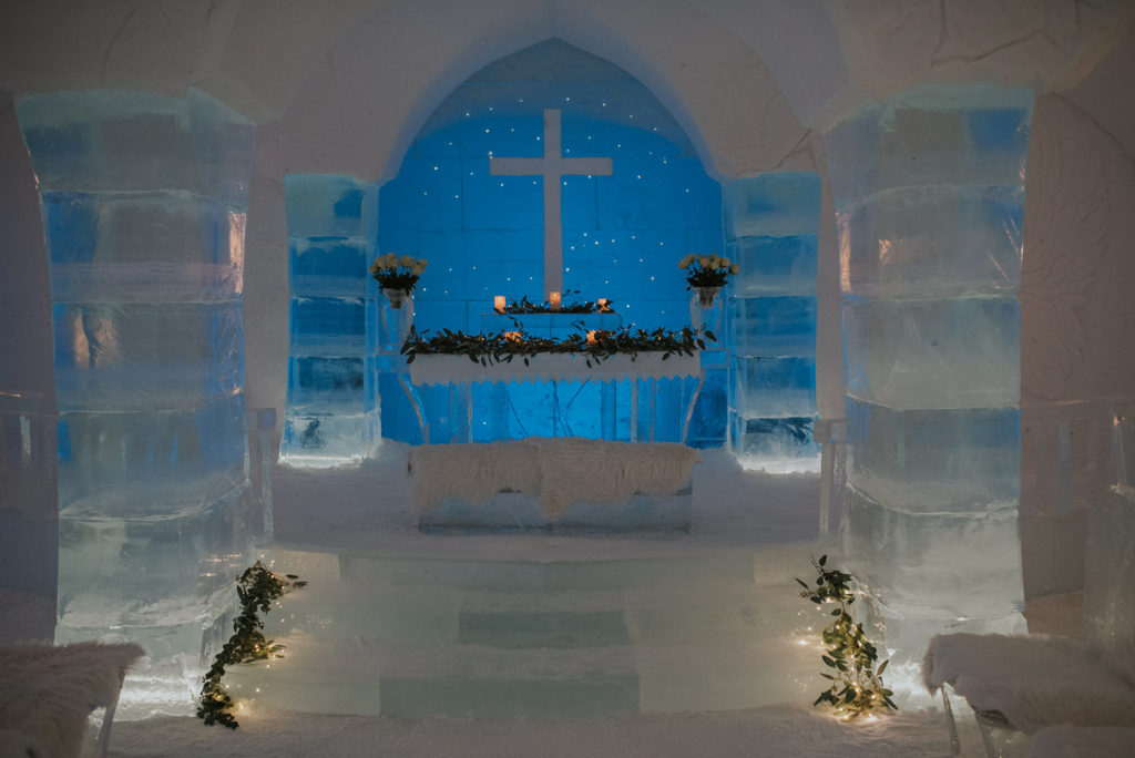 Ice hotel Sorrisniva Norway is rebuildt every year and is an unique place to visit and get married at