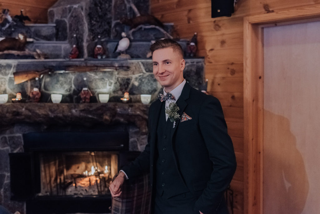 The groom is getting ready for a wedding ceremony in Alta Norway