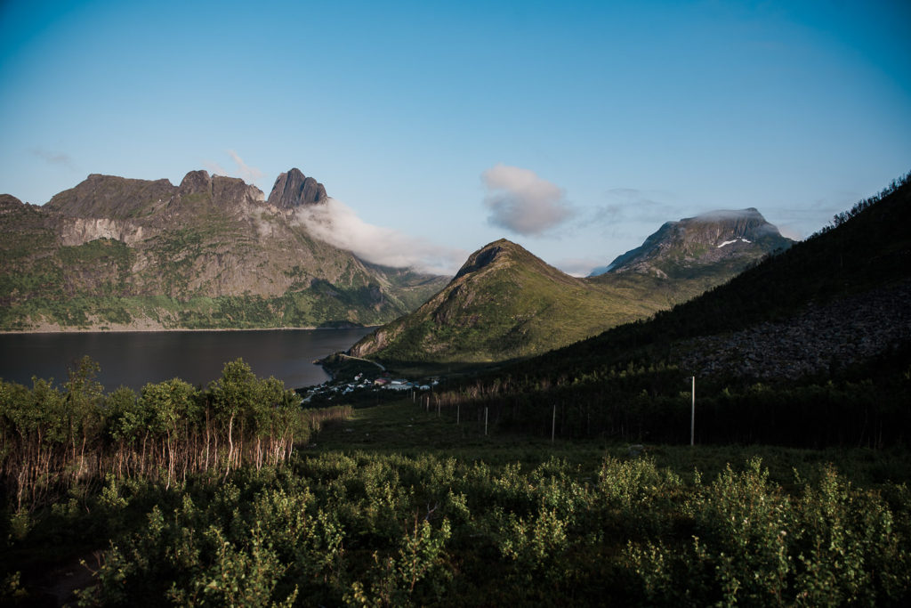 Beautiful view from the hike to Hesten in Senja Norway