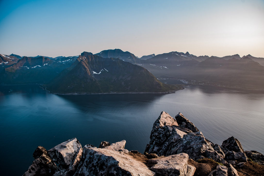 Stunning view from Hesten at Senja Norway