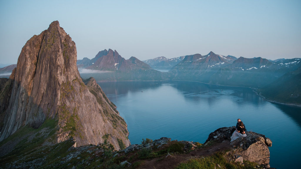 Jaw dropping view to the mountain Segla on Senja in Northern Norway