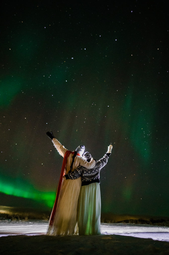 Northern lights wedding packages in Norway - getting married under the Aurora Borealis