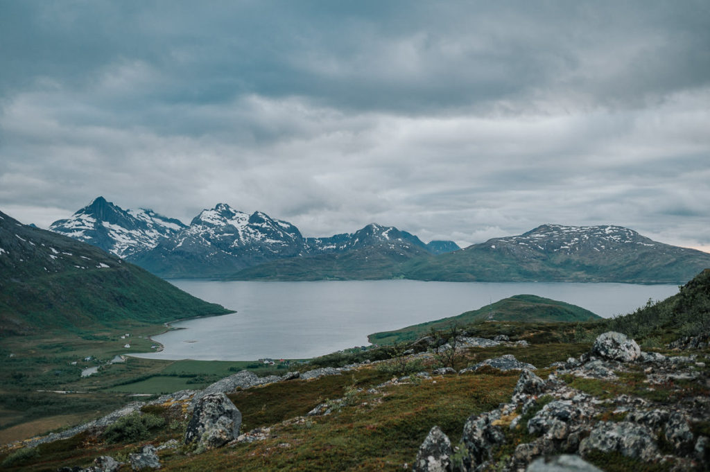 Beautiful scenery in the mountains of Tromsø