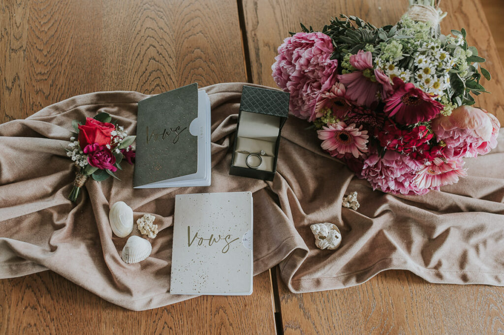 Elopement details and vow books 