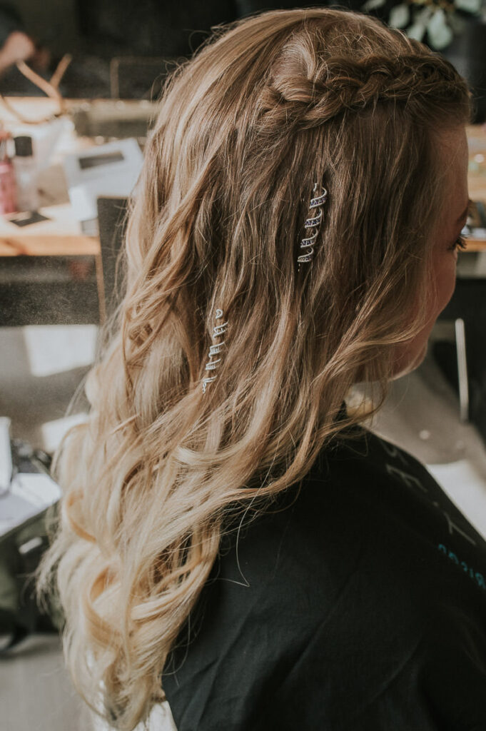 Bridal hair inspired by viking style