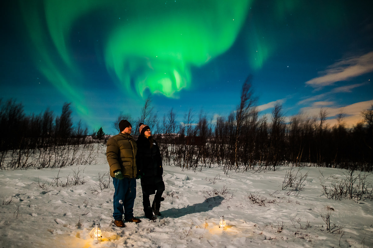 A couple just got engaged under the northern lights in Alta Norway