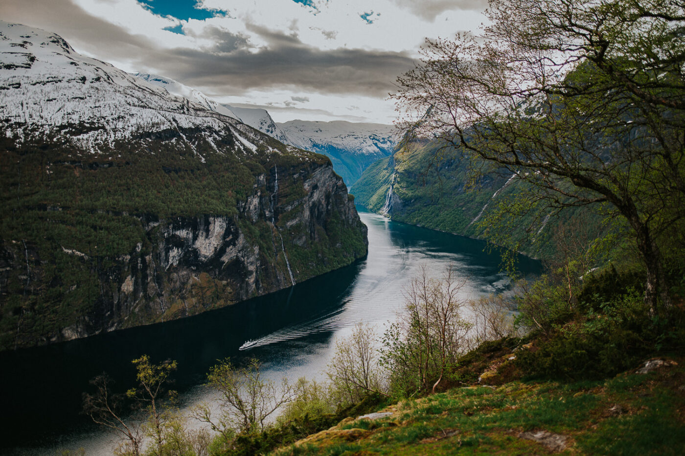 Dramatic view over Geirangerfjord in Western Norway - captured by photographer TS Foto Design