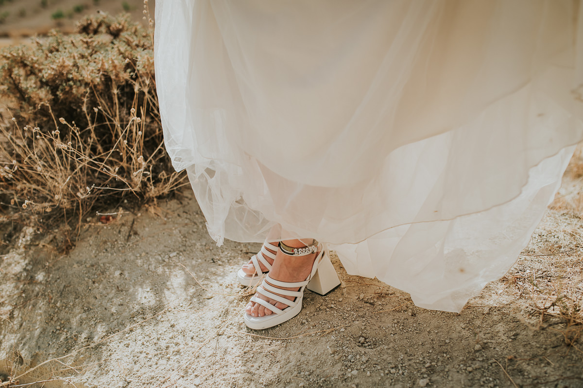 Bridal shoes with platform heel 
