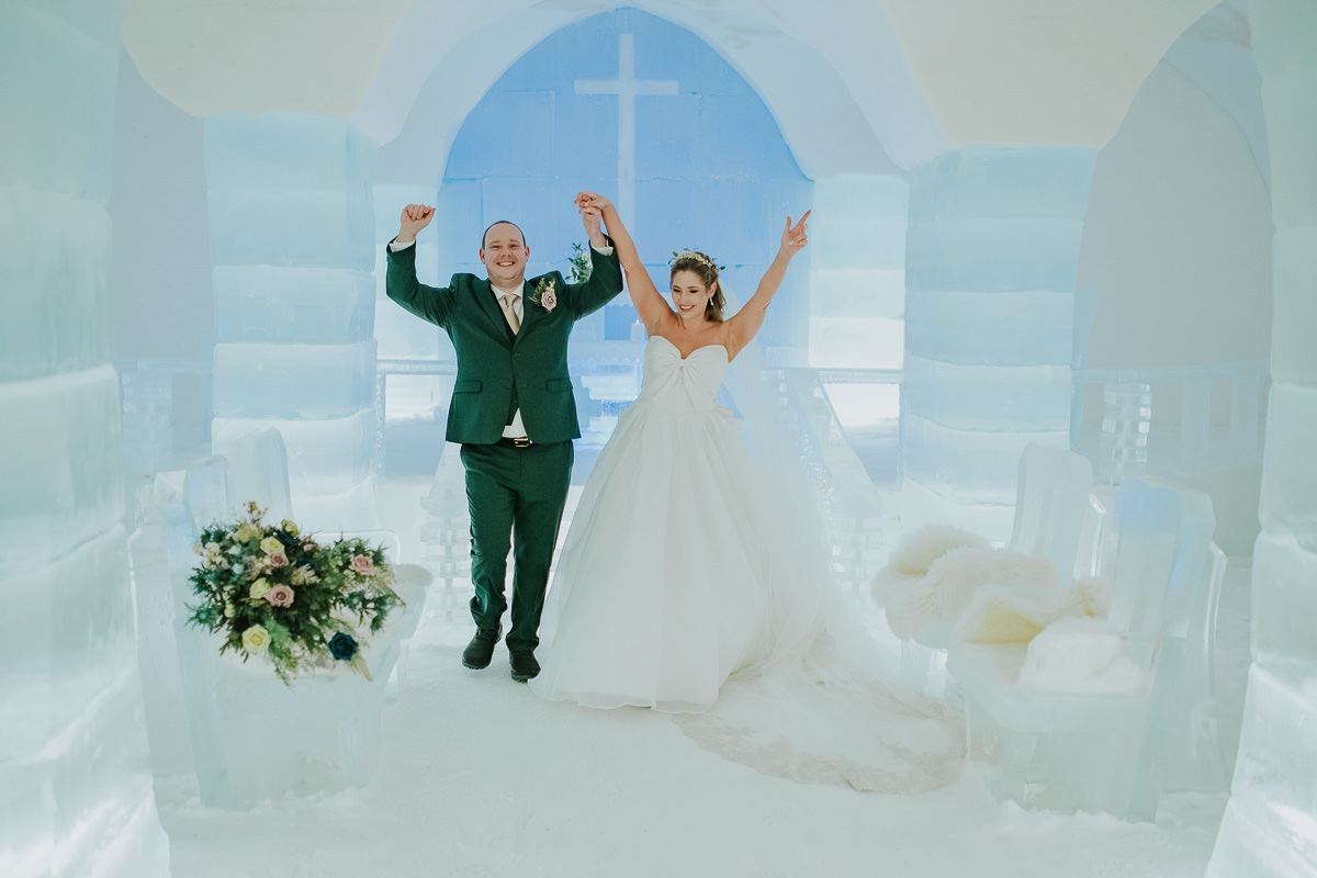 Ice hotel arctic wedding in Alta Norway
