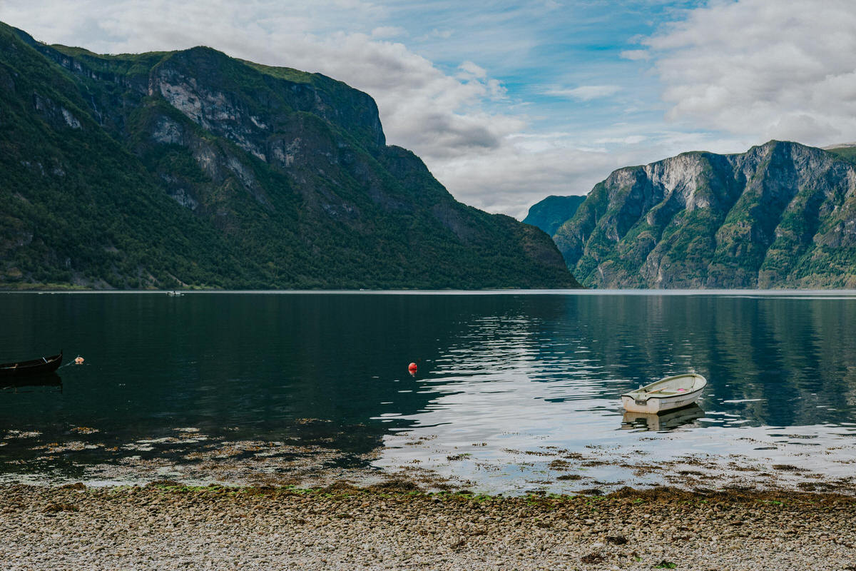 Aurlandsfjord on a nice summer day
